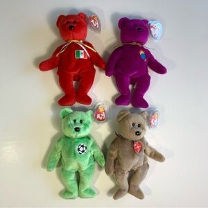 Ty Beanie Babies Bear Bundle (4) Vintage NWT SALE